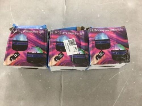 Lot of (3) LED Starry Projection Light&nbsp;