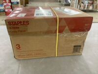 Staples 3-Hole&nbsp;Copy Paper 8.5" x 11" 20lb 92 Brightness 5000 Sheets
