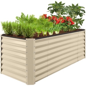 Outdoor Metal Raised Garden Bed for Vegetables, Flowers, Herbs - 8x2x2ft