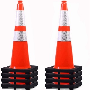 28" inch Orange Traffic Cones, 8 Pack 