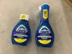 Lot of (2) Dawn Platinum Plus Powerwash Dish Spray 