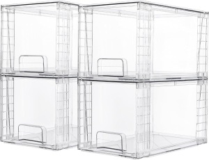 Vtopmart 4 Pack Large Stackable Storage Drawers