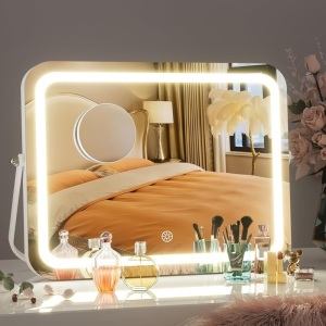 Hasipu Vanity Mirror with Lights, 14" x 11"