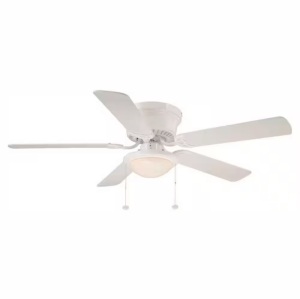 Hugger 52 in. LED Indoor White Ceiling Fan with Light Kit