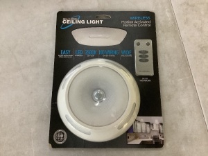 Bell + Howell Ceiling Light 7.13 in. White 34 Integrated LED 300-Lumens Flush Mount Light