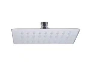 1-Spray 8 in. Single Ceiling Mount Fixed Rain Shower Head in Brushed Stainless Steel