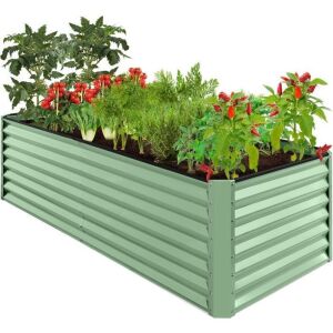 Outdoor Metal Raised Garden Bed for Vegetables, Flowers, Herbs - 8x4x2ft