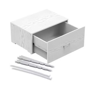 Everbilt Genevieve White Adjustable Closet Organizer Large Drawer Kit