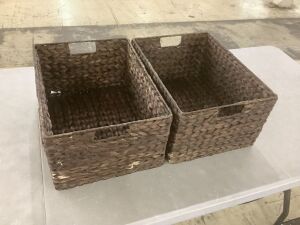 Lot of (2) Pantry Storage Baskets