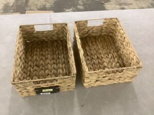 Lot of (2) Pantry Storage Baskets 