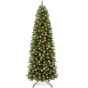 Prelit Spruce Pencil Christmas Tree w/ Incandescent Lights 6ft