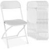 Set of 10 Folding Stacking Plastic Chairs w/ Non-Slip Feet