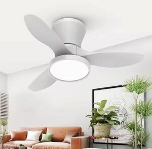 32 in. LED Indoor White Small Ceiling Fan with Light and Remote and Quiet Reversible DC Motor, 3 CCT Light Kit