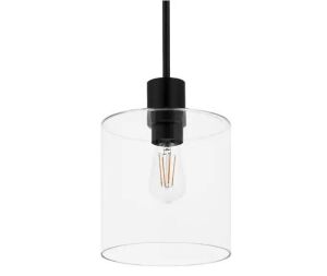 Hampton Bay Sutton Place 1-Light Matte Black Pendant