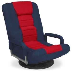 Gaming Floor Chair w/ 360-Degree Swivel, Armrest, Adjustable Backrest