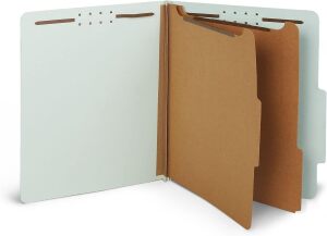 Top Tab Pressboard Classification Folders, 10/Box