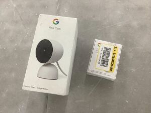 Google Nest Cam Indoor Wired Smart Security Camera & Nest Power Connector, C-Wire Substitute, Compatible with Nest thermostats