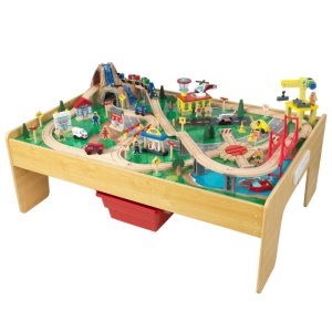 KidKraft Adventure Town Railway Train Set & Table  