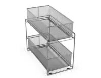 Design Ideas&nbsp;MeshWorks Silver Metal Cabinet Basket Organizer