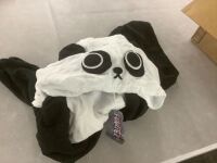 Lot of (8) Adult Panda Onesies, Various Sizes