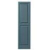 Lot of (7) Ply Gem&nbsp;Raised Panel Polypropylene Shutters Pair in Coastal Blue & (1)&nbsp;Ply Gem&nbsp;15 in. x 51 in. Open Louvered Polypropylene Shutters Pair in Vineyard Red
