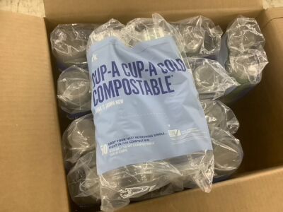 Case of Plastic Compostable Cups, 500ct 