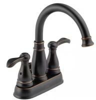 Delta&nbsp;Porter 4 in. Centerset 2-Handle Bathroom Faucet in Oil Rubbed Bronze