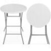 Bar Height Folding Table Indoor Outdoor Accessory w/ Thick Table Top - 32in