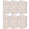 Light Champagne 23.6 in. x 15.7 in. Artificial Floral Wall Panel Silk Rose Backdrop Decor, 6-Pieces