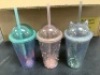 Box of Cups with Lids and Straws 18ct
