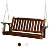 VINGLI 4FT Wooden Patio Porch Swing Upgraded 880lbs