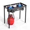 ROVSUN 2 Burner 150,000 BTU Outdoor Gas Propane Stove 