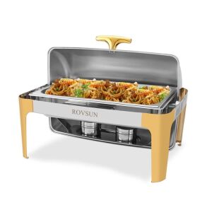 ROVSUN 9 QT Roll Top Rectangle Chafing Dish 