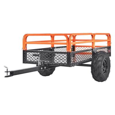 VEVOR Heavy Duty Steel Tow Behind Dump Trailer, 1500-Pound Load Capacity, with Removable Sides and 2 Tires, for Mowers, Tractors, ATV, UTV