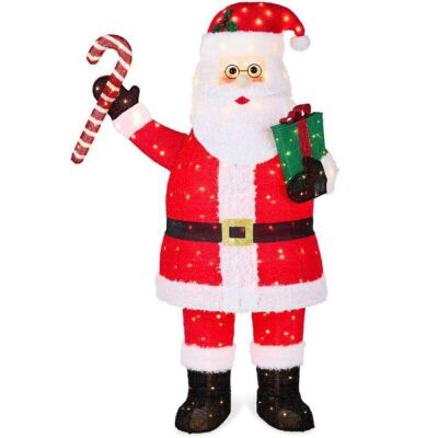 5' Lighted Pop-Up Santa Claus Outdoor Christmas Decoration w/ LED Lights