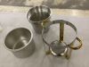7.4Qt Gold Stainless Steel Full Size Round Mid-Range Soup Chafer - 2