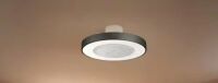 TOZING&nbsp;21 in. Integrated LED Indoor Modern Black Round Style Enclosed Flush Mount Ceiling Fan Light with Remote Control