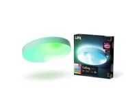 LIFX&nbsp;15 in. White Indoor Integrated LED Flush Mount Multi-Color Smart Wi-Fi Dimmable Ceiling Light