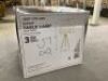 Hampton Bay&nbsp;Quinby 22 in. Gold Tripod Table Lamp with White Fabric Shade - 3