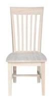 International Concepts Unfinished Wood Mission Dining Chairs, Set of 2&nbsp;