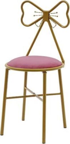 Small Lightweight Dressing Chair with Butterfly Bow Tie and Velvet Cushion&nbsp;