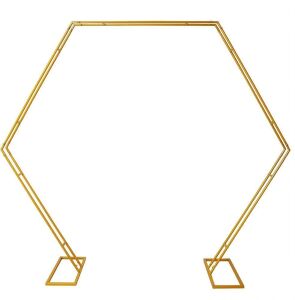 7.2FT x 8.2FT Gold Hexagon Arch