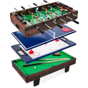 4-in-1 Multi Game Table Set w/ Air Hockey, Table Tennis, Billiards, Foosball