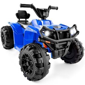 12V Kids Ride-On 4-Wheeler Quad ATV Car w/ 2.4mph Max, Bluetooth, Headlights