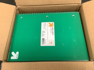 Box Green Wide Ruled Notebook