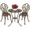 3-Piece Cast Aluminum Patio Bistro Furniture Set