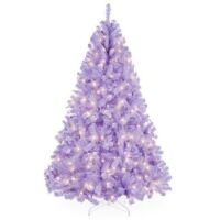 6' Pre-Lit Artificial Lavender Christmas Tree w/ Incandescent Lights