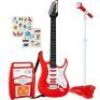 Kids Electric Guitar Toy Play Set w/ 6 Songs, Microphone, Amp