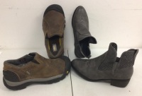 Lot of (2) KEEN Slip-On Boots Women's 8.5 and Short Boots Women's Unsized, E-Comm Return, Sold As-is