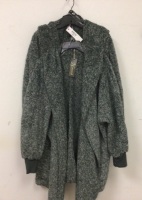 Natrual Relfections Sherpa Hooded Cardigan Women's M, Appears New, Sold As-is